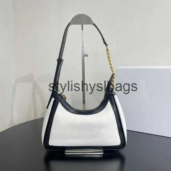 Shoulder Bags with leather panels Luxury handbag trend brand Designer Chain and Leather Handle Underarm Shoulder Bags Zip Pursestylishyslbags