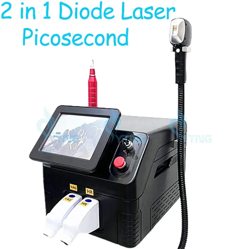 755nm 808nm 1064nm diodis islaser hårborttagning maskin laser depilator picosekund laser tatuering avlägsnande hud pigmentering