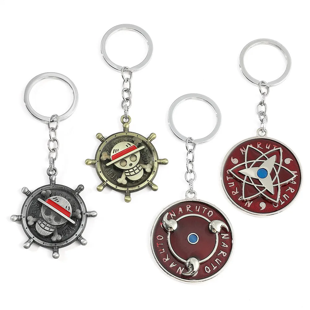 Porte-clés de barre transféré une pièce, pendentif périphérique d'animation Sharingan, porte-clés d'animation japonaise, accessoires de clé de voiture, cadeaux créatifs