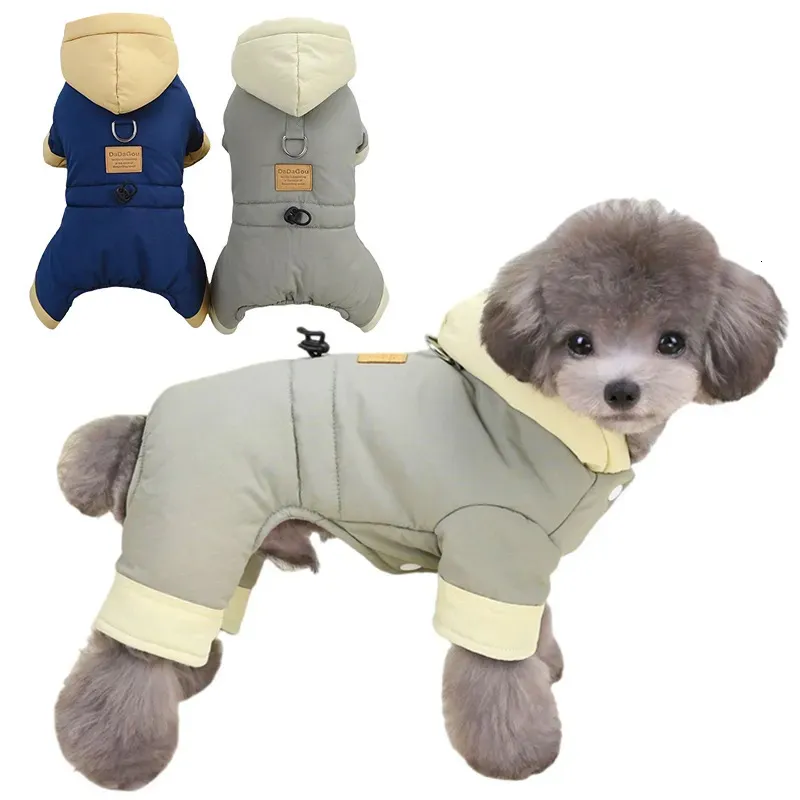 Hundebekleidung, verdickter warmer Overall, Winter-Hundekleidung für Chihuahua, Youkshire-Mantel, winddichter Welpen-Overall, Pudeljacke, Haustier 231115