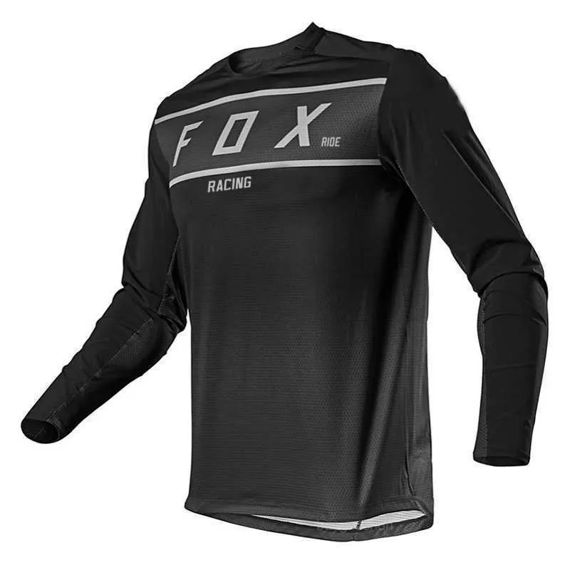 T-shirts hommes Fox Ride Racing Jersey de descente à manches longues Hommes VTT T-shirt de cyclisme Motocross Enduro Vêtements de vélo Maillot VTT Homme