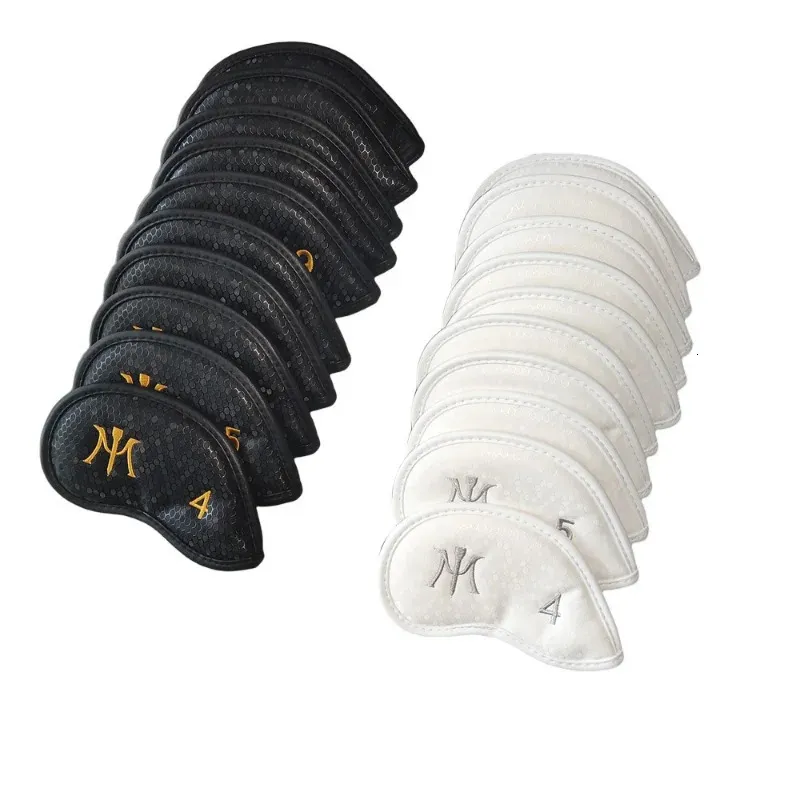 Altri prodotti per il golf Set di copritesta in ferro da 10 pezzi Copricapo per mazze in materiale 3D a nido d'ape bianco nero 231115