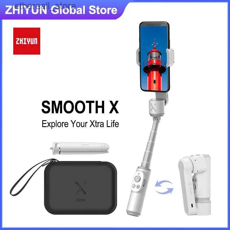 Stabilizzatori Zhiyun Smooth X Stabilizzatore per telefono Gimbal portatile con selfie stick per smartphone iPhone Android / Samsung / Q231116