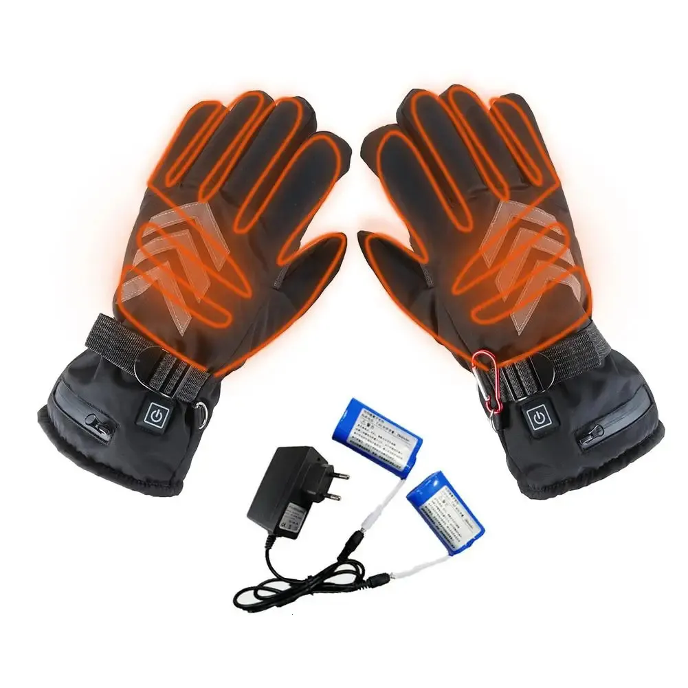 Hand Fußwärmer Winter Handwärmer Elektrische Thermohandschuhe Wiederaufladbare Batterie Beheizte Handschuhe Radfahren Motorrad Fahrrad Skihandschuhe 231116