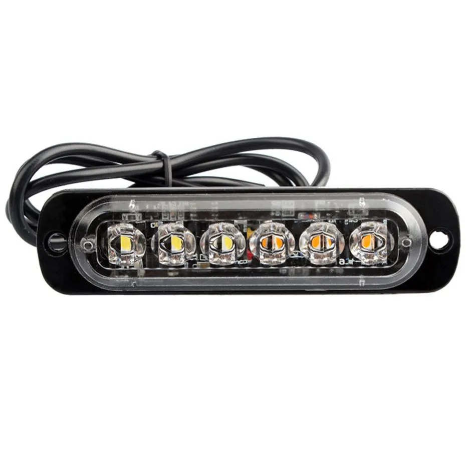 6 LED Strobe Light Truck Warning Lights 12-24v Universal Emergency LED Light For Car SUV Vehicle Motorcycle