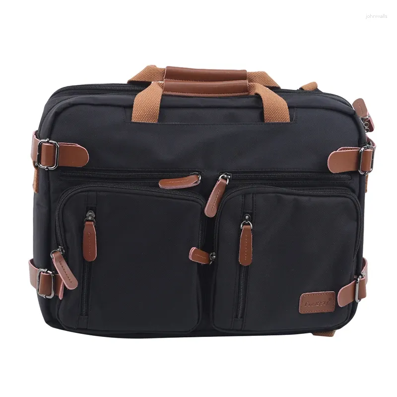 Briefcases 15 Inch Convertible Briefcase Men Business Handbag Messenger Bag Casual Laptop Multifunctional Travel Bags For Male Big