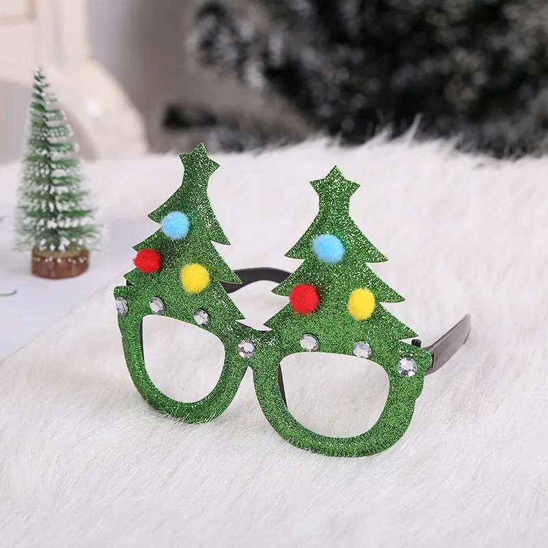 Décorations de Noël pour enfants et adultes, cadre pour les yeux d'arbre de noël, cadre pour les yeux en bois, déguisement de fête