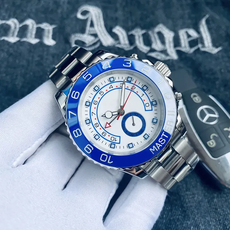 U1 Topp Mens Watch Designer Luxury Watches 44mm glidande rörelse Rostfritt stål Rem Automatisk mekanisk lysande vattentät rörelse Män Yacht Watchs
