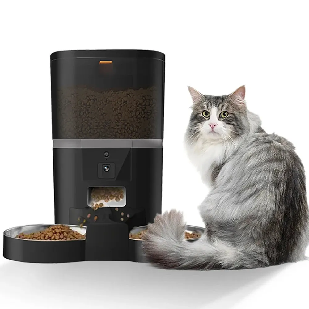 DHgate Automatic Pet Feeder with Camera 4L Large Capacity Smart Feeder for Cats Small Dogs Timing Quantitative Home Garden