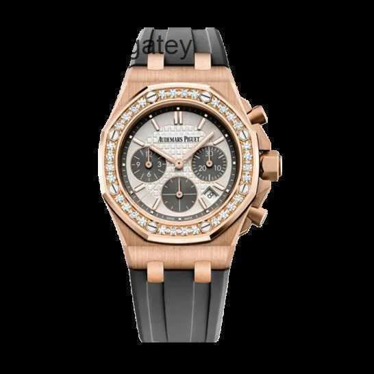 Reloj de lujo suizo AP Royal Oak Offshore Series 26231 o reloj de pulsera de maquinaria deportiva de ocio a la moda con diamantes de oro rosa para mujer