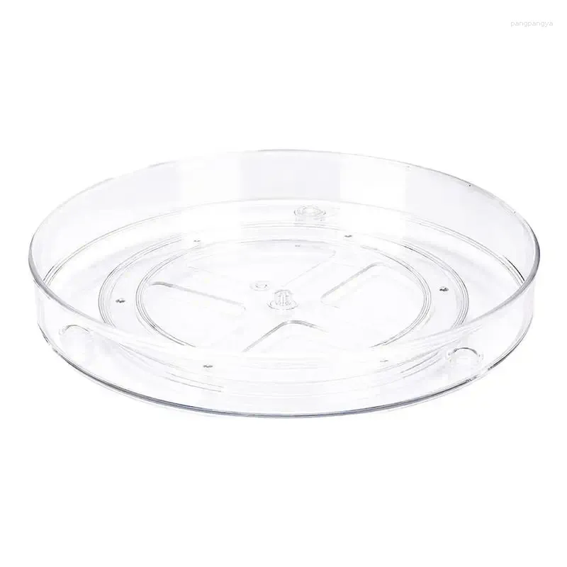 Kitchen Storage 360 Rotating Fridge Tray Organizer Lightweight Food Container Tool Convenient Turntable Plate For Home Use