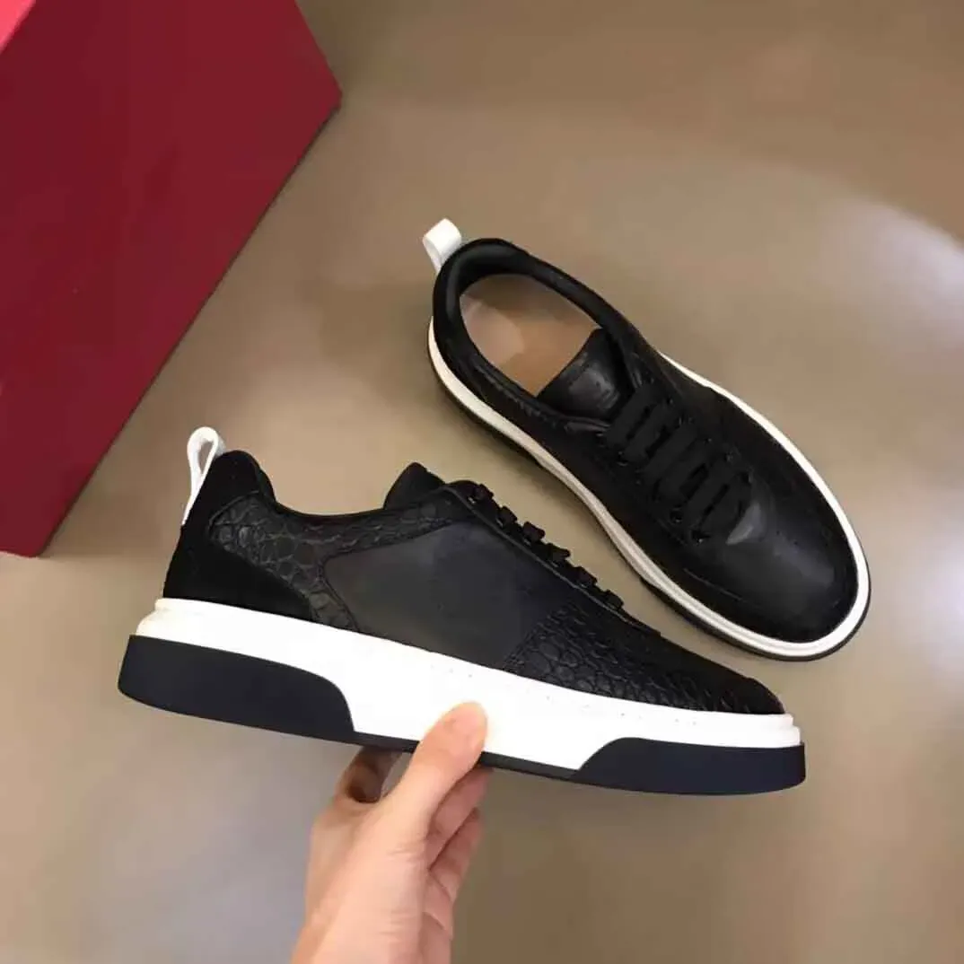 23S S Sneakers Gancini Traforate Scarpe Uomo Pelle Di Vitello