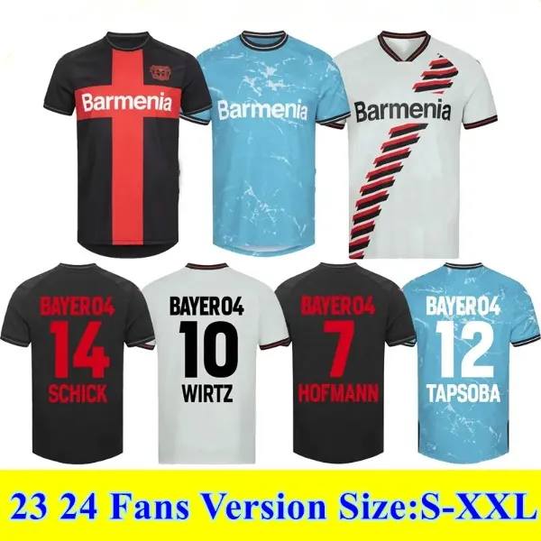 23 24 Bayer 04 Leverkusen Maglie da calcio BONIFACE WIRTZ HINCAPIE HOFMANN TAPSOBA SCHICK GRIMALDO PALACIOS FRIMPONG Home Away 3rd Maglie da calcio da uomo Tailandia