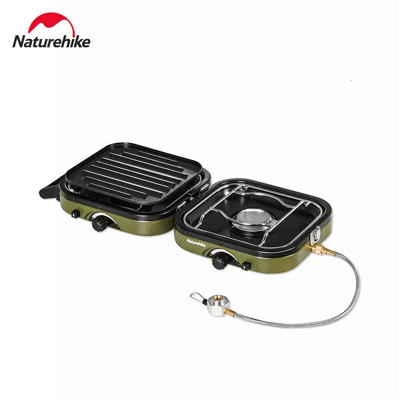 Gadgets d'extérieur Décorations de Noël Cuisinière à gaz pliante à double feu 2300 W Camping portable Allumage électronique 2,5 kg Équipement de cuisine 231115