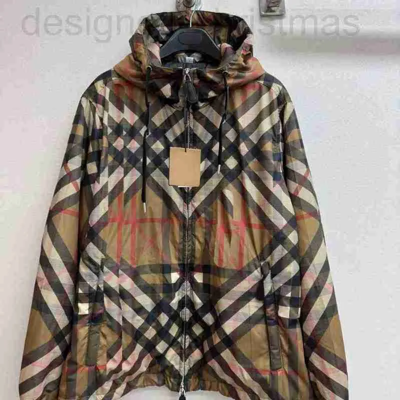 Vestes Femmes Designer Luxe Nanyou Haut de gamme 2023 Automne / Hiver Nouvelle édition BBR Manteau en coton Classique Plaid Unisexe À Capuche V9JC