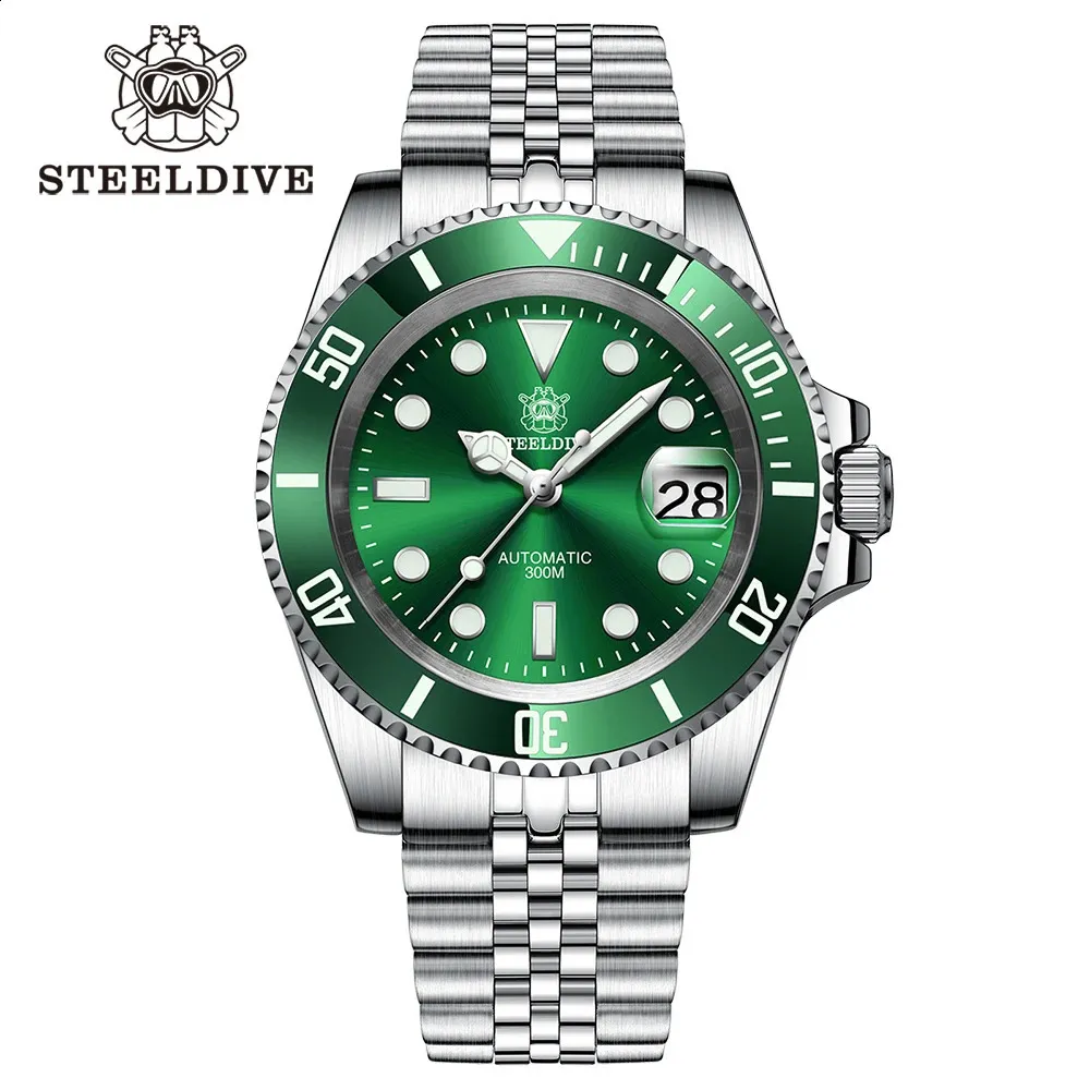 Outros relógios Steeldive SD1953 Aço inoxidável Dois tons Dial NH35 Relógio Steeldive Top Marca Sapphire Glass Men Dive Reloj Hombre 231116