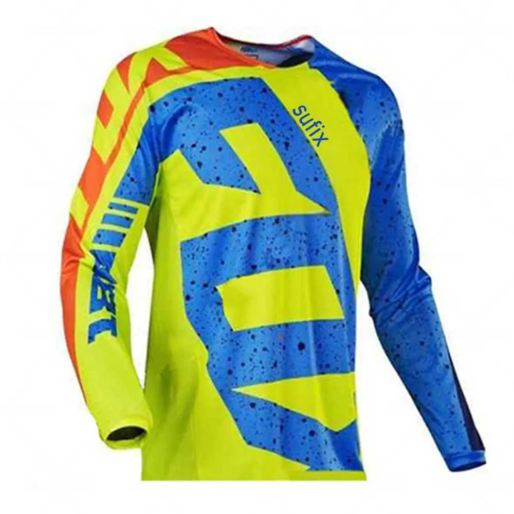 メンズTシャツSufix Fox Mtb Road Jerseys Motocross Shirt Men Scollable Mountain Bike Mtb Long Sleeve Racing Quick Drying Cycling Jersey E13