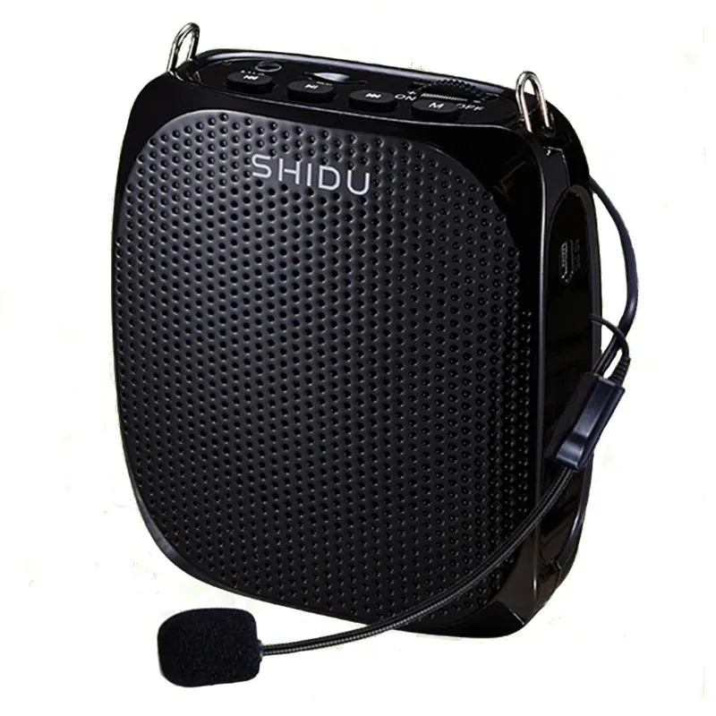Microfoni SHIDU 10W Amplificatore vocale portatile Microfono cablato Altoparlante audio Altoparlante audio stereo naturale per insegnante Megafono S258 231116