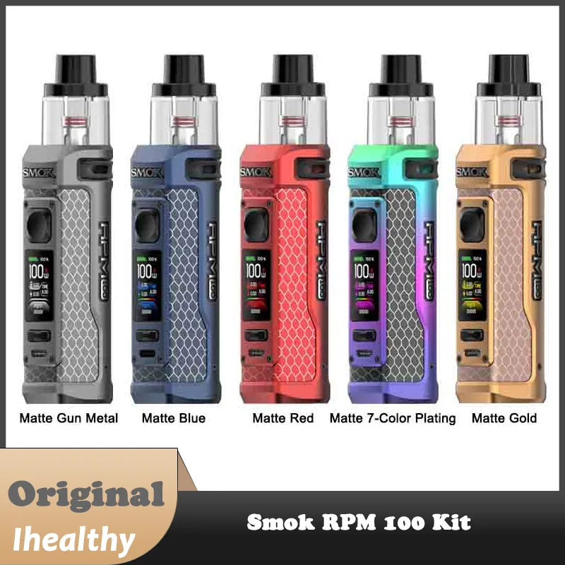 Smok RPM 100キット搭載シングル21700 /18650バッテリーRPM 2 3コイル6MLポッドステップレスエアフローコントロール