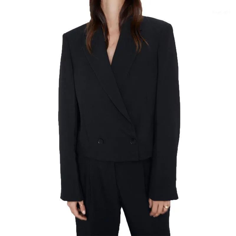 Damen Anzüge Herbst Blazer Feminino 2023 Lässige Damenbekleidung Schwarz Damen Langarm Mantel Blazer