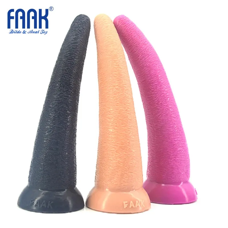 Godes/Dongs FAAK 26x5.8cm gode en Silicone avec ventouse pénis doux Dong jouets sexuels pour les Couples sexe Masturbation insérer vagin ou Plug Anal 231116