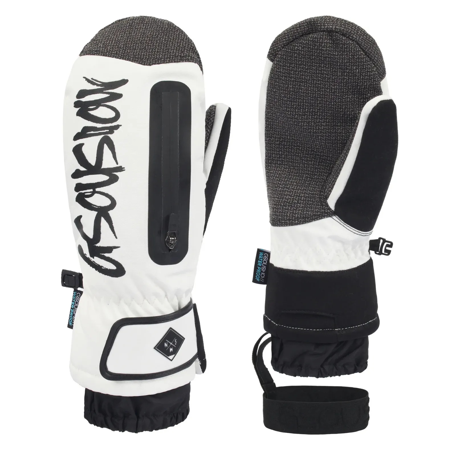 Ski Gloves Sheepskin Ice Snow Outdoor Accessories Waterproof Wearable Snowboarding Mitten Palm Five finger Unsex i231115