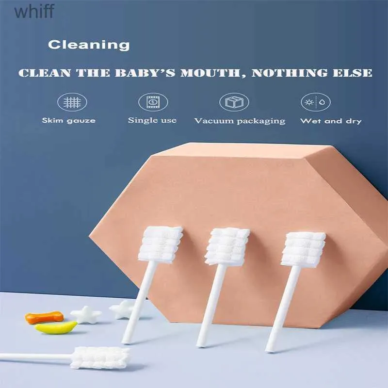 Baumwolle Tupfer Baby Oral Einweg Reiniger Neugeborenen Milch Zähne Gaze Zahnbürste Baby Zunge Waschen Zunge ArtefaktL231117