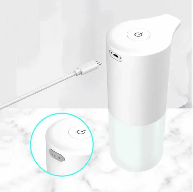 350ml Automatic Touchelss Dispenser USD charging Infrared Induction Soap Foam dispenser Kitchen Hand Sanitizer Bathroom Accessories Drop Shi