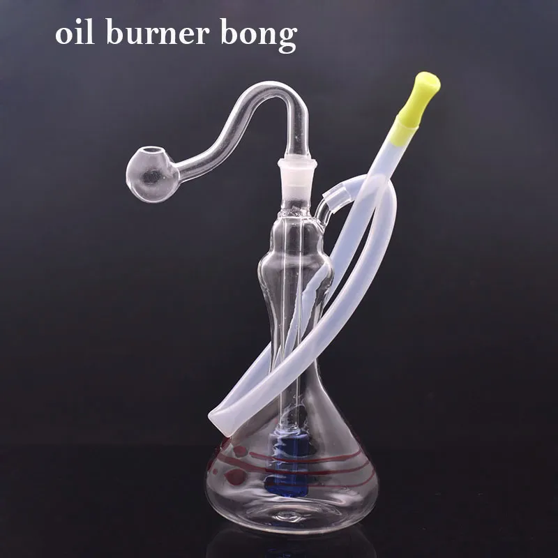 2 pezzi a forma di vaso dab Rig Shisha narghilè 10mm femmina bruciatore a olio in vetro Bong tubo dell'acqua con gabbia per uccelli Matix Perc con tubo e tubo per bruciatore a olio in vetro