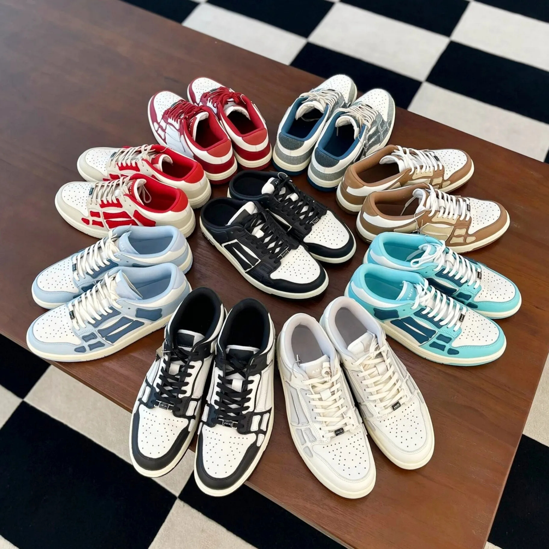 Pure leather low-top sneakers