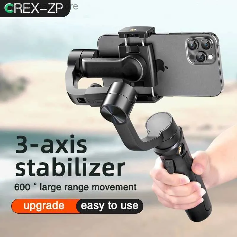 Stabilisatorer Smartphone Gimbal Stabilizer 3-axel Telefon Gimbal för iPhone 14 Pro Max YouTube Tiktok Vlog Video Record Q231116