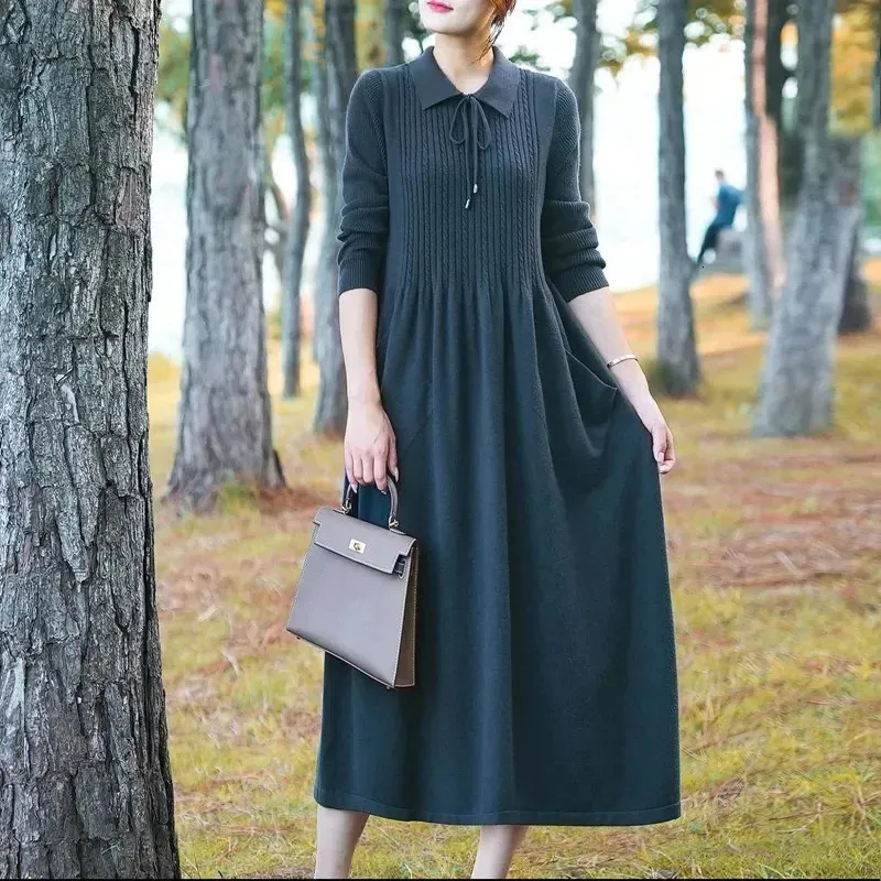 Long top woolen dress