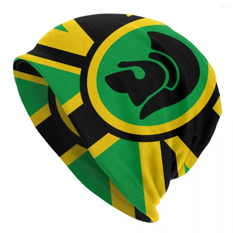 Baskar Bonnet Hat For Men and Women Flag Jamaica in UK Style Sticked Beanies Soft Turban Hip Hop Beanie