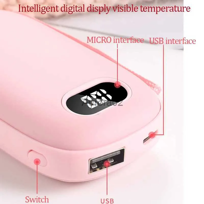 Ruimteverwarmers Handwarmer voor de winter Mini Draagbare USB Mobiele Power Bank 4000mAh Handwarmers Oplaadbare verwarming Verwarming Calentador YQ231116