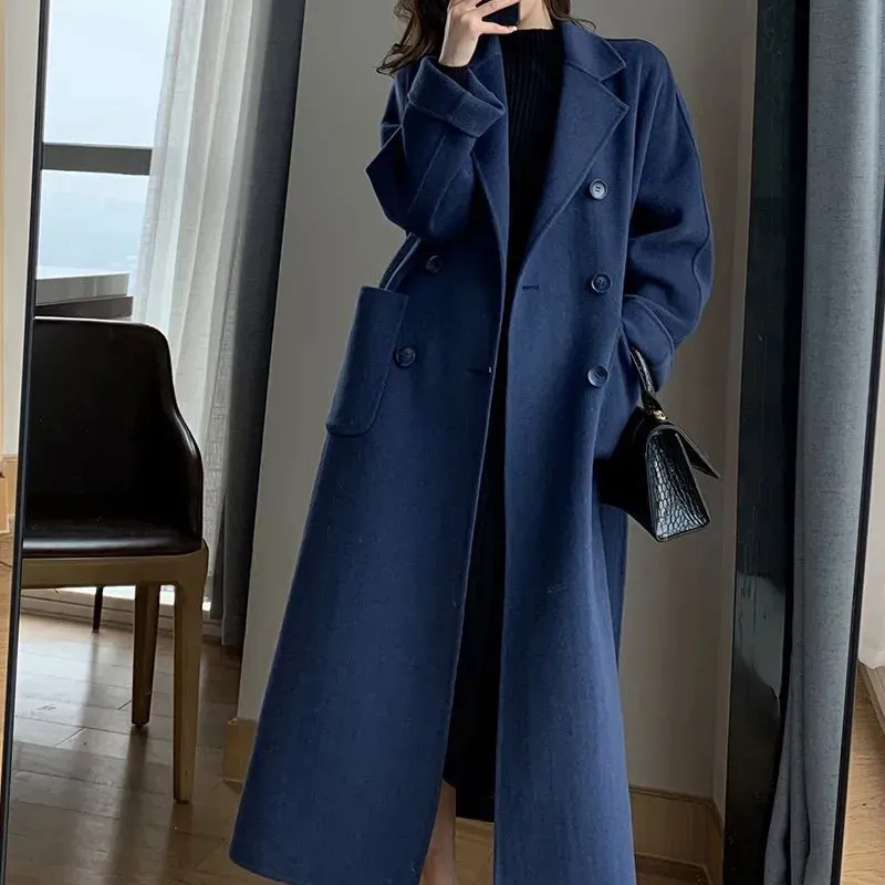 Pea Coat Ladies Jackets Amazon Long Wool Coat 2024 Winter New