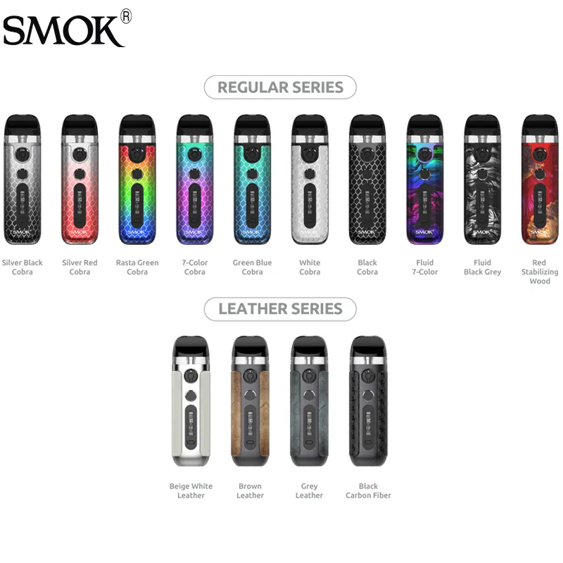 Vente au détail !! SMOK NOVO 5 Kit 30W Vape Batterie 900mAh intégrée avec 2ml Novo 5 Meshed MTL Pod Vaporisateur de cigarette électronique Original