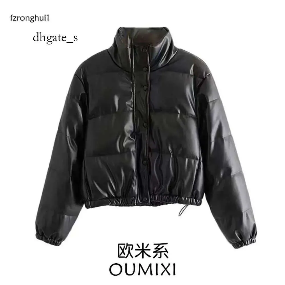 Omi – veste courte en Faux cuir à col montant, manteau en coton, nouvelle collection printemps 2022, 04391002800