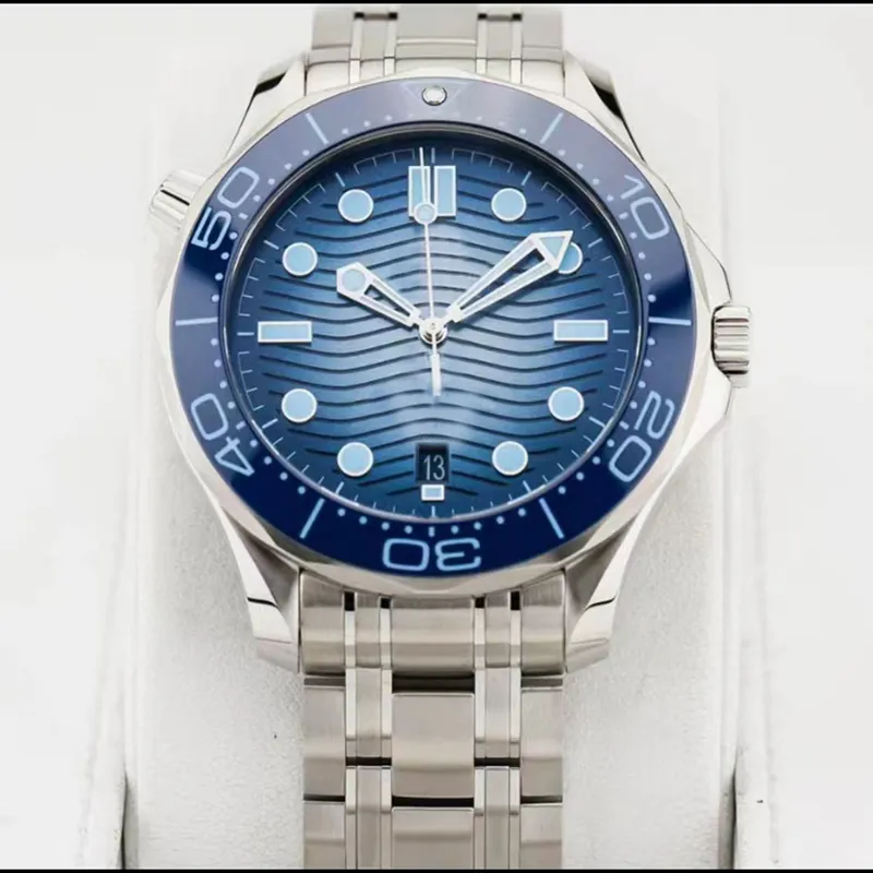 新しいリリースサマーブルーウォッチセラミックベゼルRologio Blue 42mm Men Mens Watches Automatic Mechanical Movemen