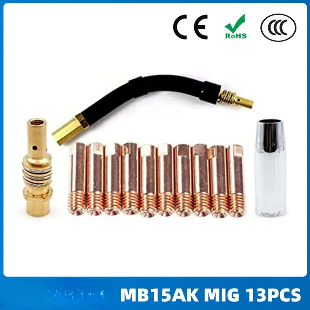 13PCS MB15AK Mig Secondary Welding Gun Accessories MB15 Contact Protection Conductive Nozzle