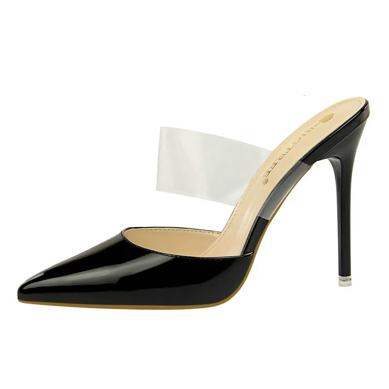 Gai Summer High Heel Women Metallic Patent skórzane sandały projektantki damskie gladiator sandałowe buty zapatos Mujer 230414 gai