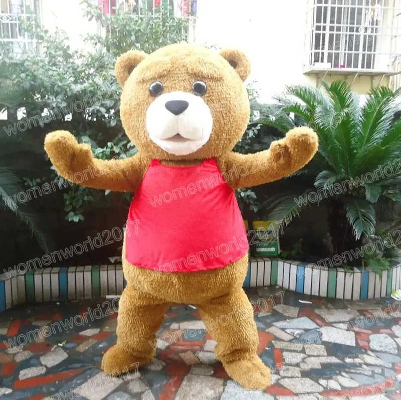 Halloween teddy bear mascote traje personagem dos desenhos animados roupas terno adultos tamanho roupa aniversário natal carnaval fantasia vestido para homens