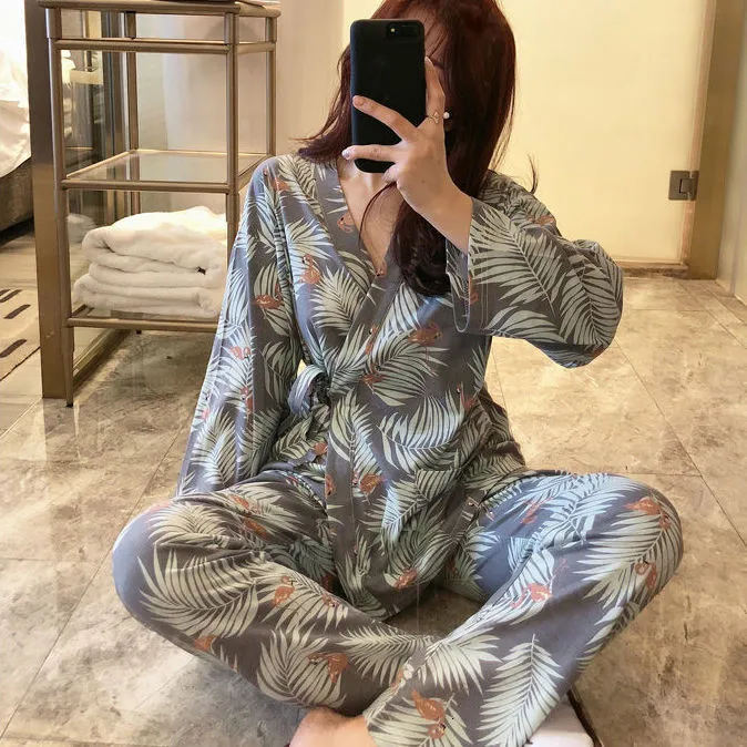 Sleep Lounge Plus Size Pregnant Women's Pajamas Set For Pregnancy Spring Autumn Confinement Clothes For Postpartum Breastfeeding Nursing 230414