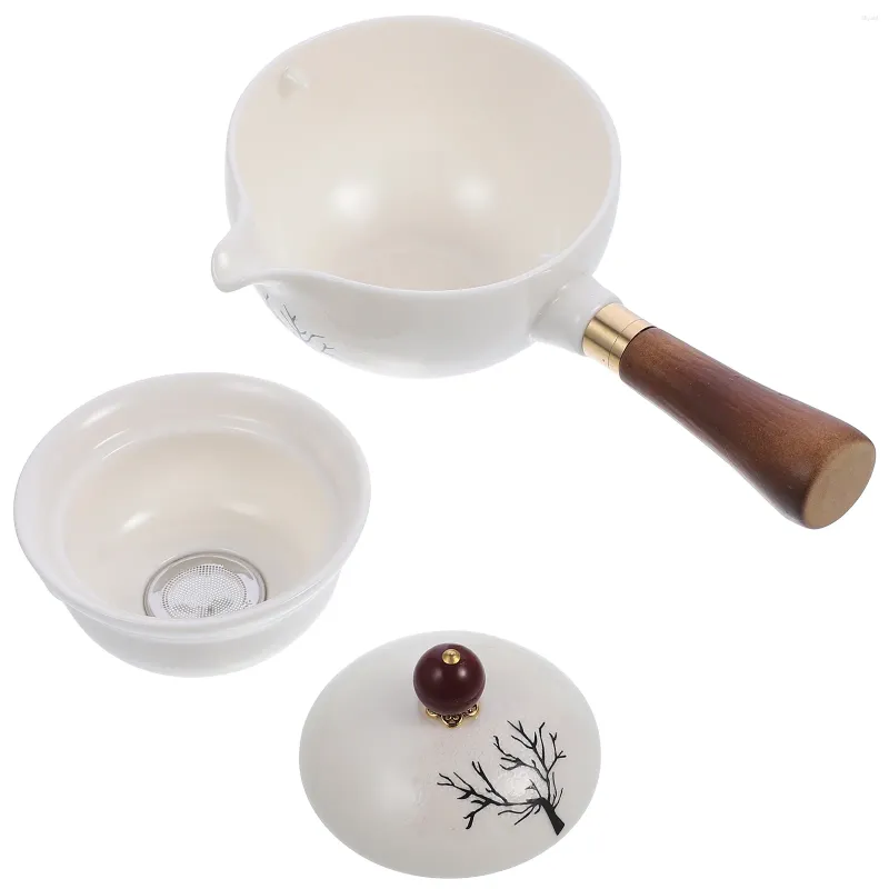 Conjuntos de louça Tea Maker Cerâmica Side Handle Jarro Escritório Japonês Chaleira Mini Bule Cerâmica Teaware