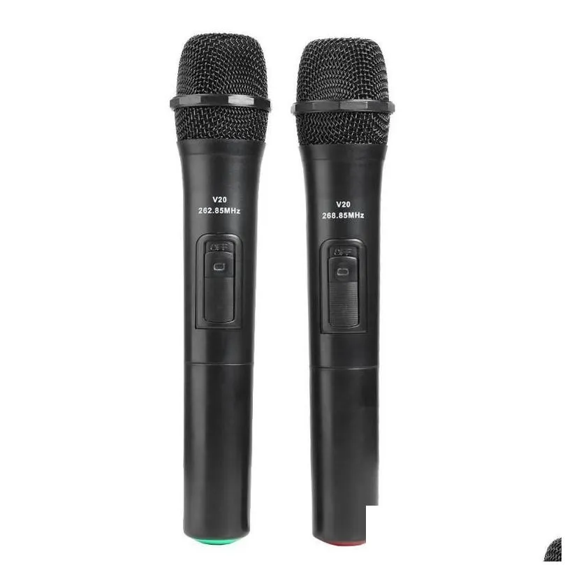 Microfones Smart Wireless Microphone Handheld Mic 2st High Quility med USB -mottagare för karaoke tal högtalare droppleverans el dhrbe