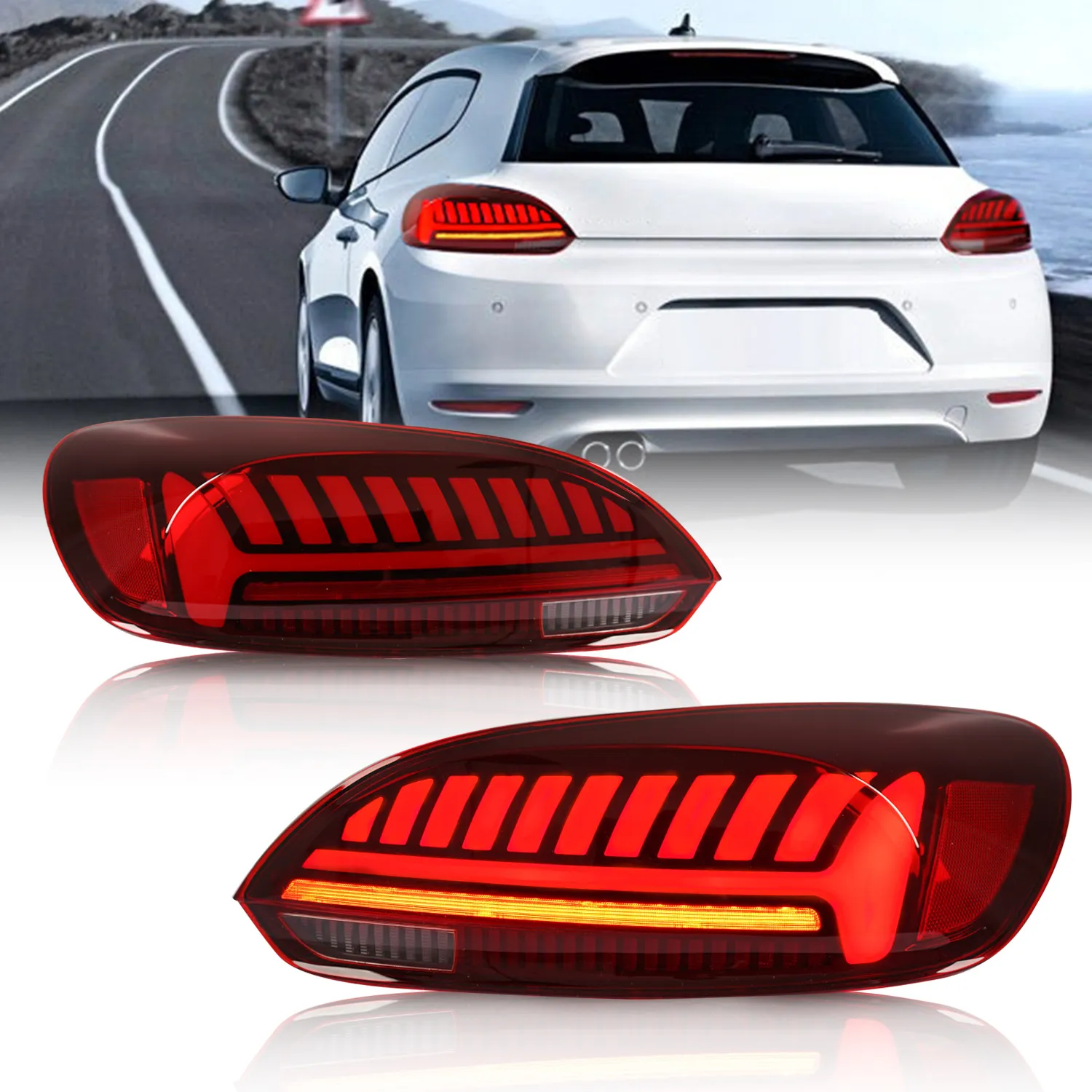 Auto Waren Rücklicht für VW Scirocco 2009-2013 Bremse Rücklichter Hinten Lampe LED Signal Rückfahr Parklichter