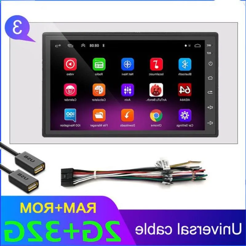 Freeshipping 2 Din Android 81 Lecteur vidéo multimédia de voiture 7 "Universel 2DIN Stéréo Autoradio GPS Pour Volkswagen Nissan Hyundai Ki Pprk