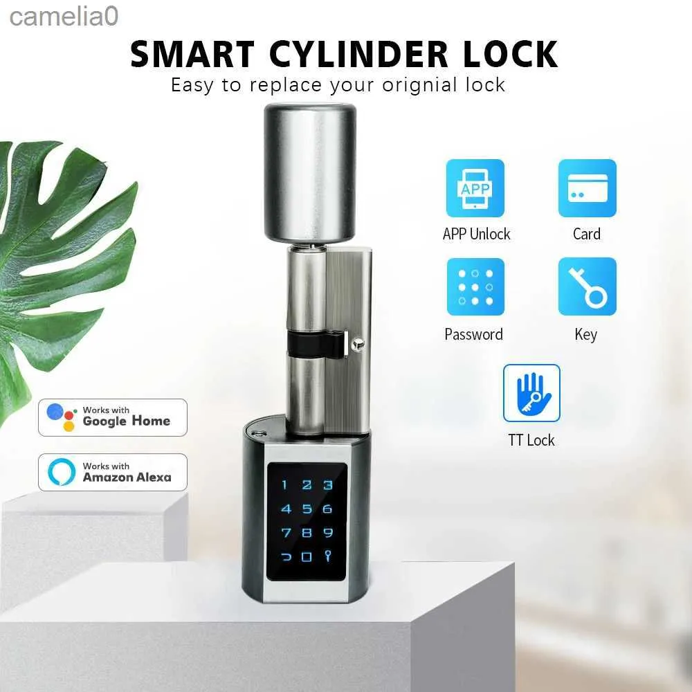 Smart Lock TTLock NUOVO modello APP Wifi Lock Codice digitale Scheda RFID Bluetooh Cilindro di controllo remoto Smart Door Lock Home Apartments AirbnbL231116