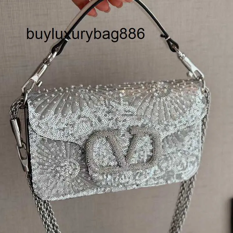 Luxe tassen 3D-kralenhandtas Nieuwe met diamanten bezaaide kleine vierkante tas Handtasketting Dames Eén-schouder Draagbaar Crossbody Modieus Trend Handgemaakt Kralen