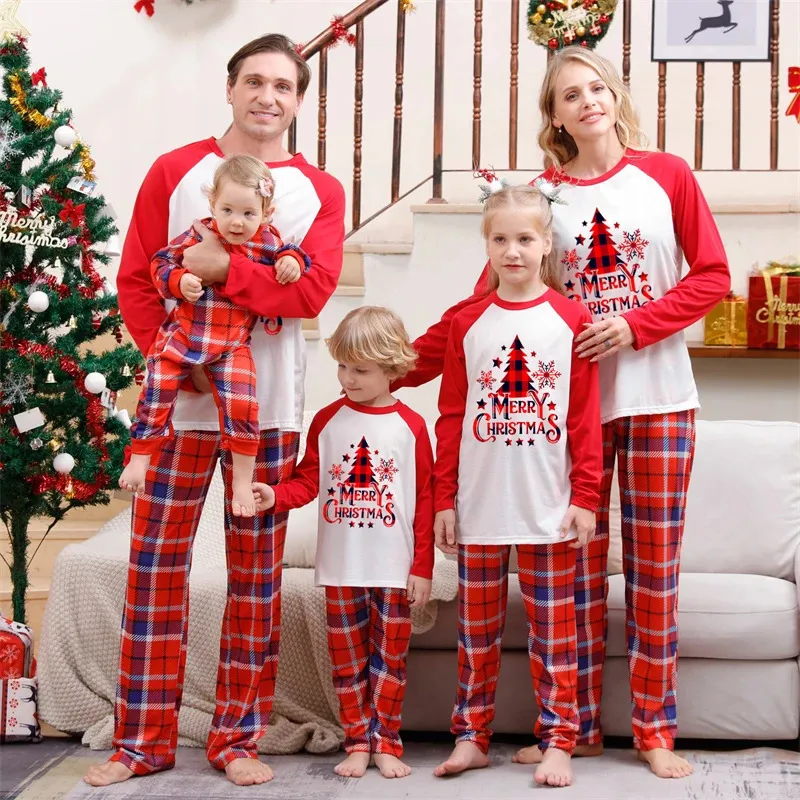 Tenues assorties pour la famille Année Vêtements assortis pour la famille Pyjamas Tenues assorties pour la famille Ensembles de pyjamas Femmes Hommes Bébé Enfants Famille Noël 231115