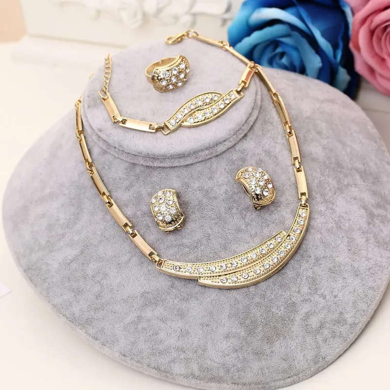 Wedding Jewelry Sets ZOSHI for Women Indian African Set Jewellery For Brides Dubai Gold Plated 231116